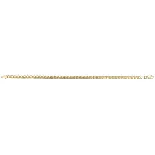 9ct Yellow Gold Ladies' 7.5 Inch Flat Woven Bracelet 2.5g